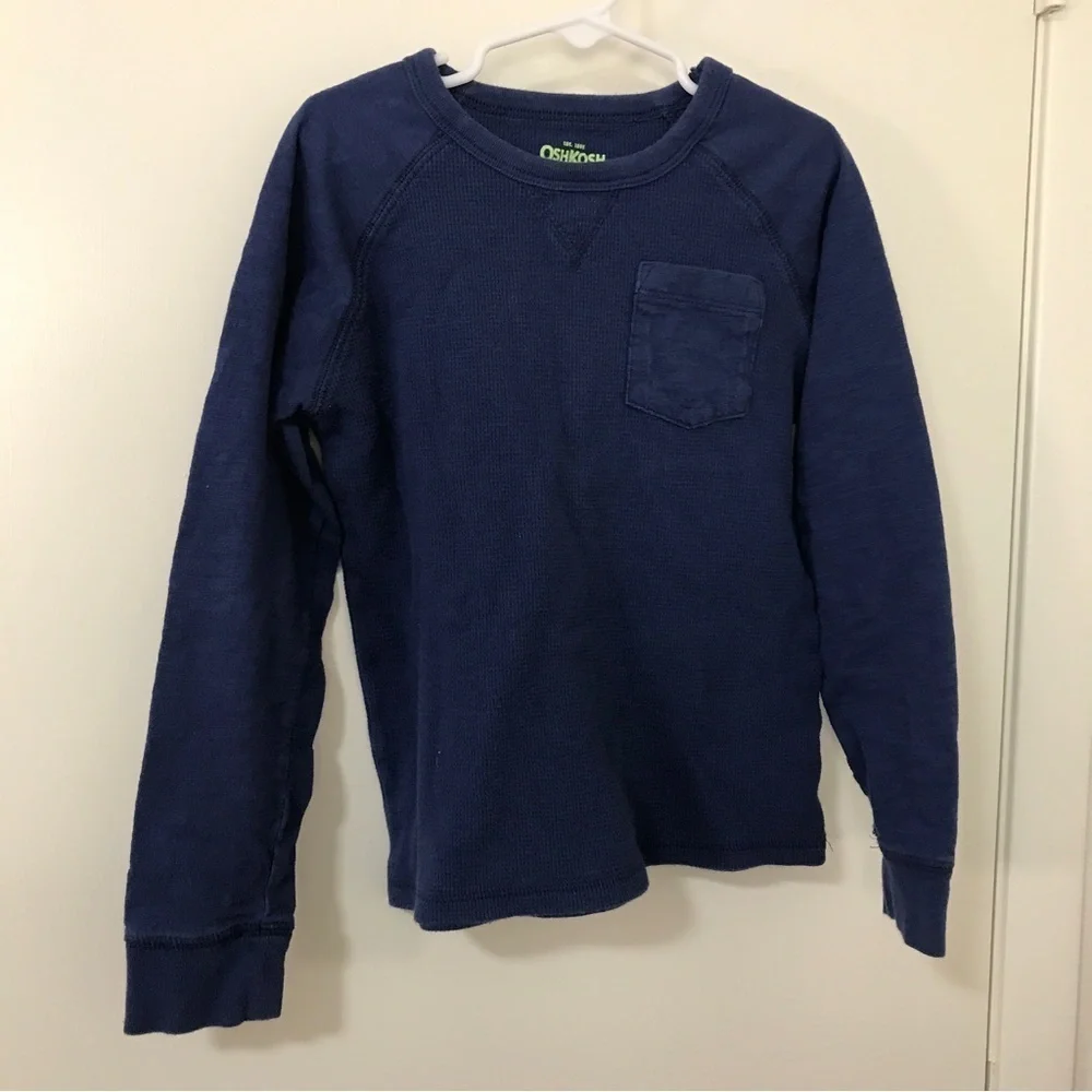 3/$15 Oshkosh boys blue thermal long sleeve shirt